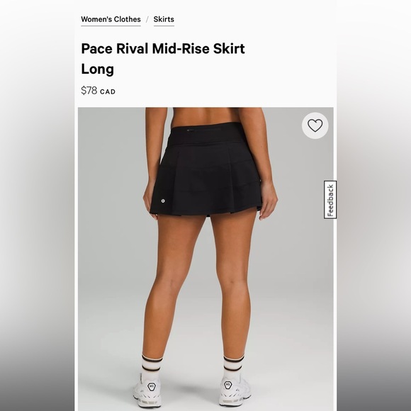 Lululemon pace rival skort (tall) - Picture 2 of 8